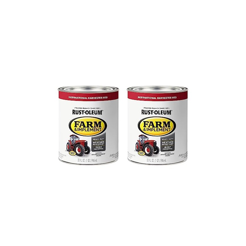 Rust-Oleum 280109-2PK Farm & Implement Enamel Paint, Quart, International Harvester