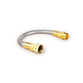 FangFarm Stainless Steel Leader Hose: 1FT Short Garden Hose Extension with 304 Steel - Flexible Metal Connector Hose for Faucet or Hose Reel - Leak-Resistant Outdoor Water Hose