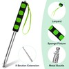 Telescopic Flag Pole 2M Stainless Steel Handheld Flag Pole Portable