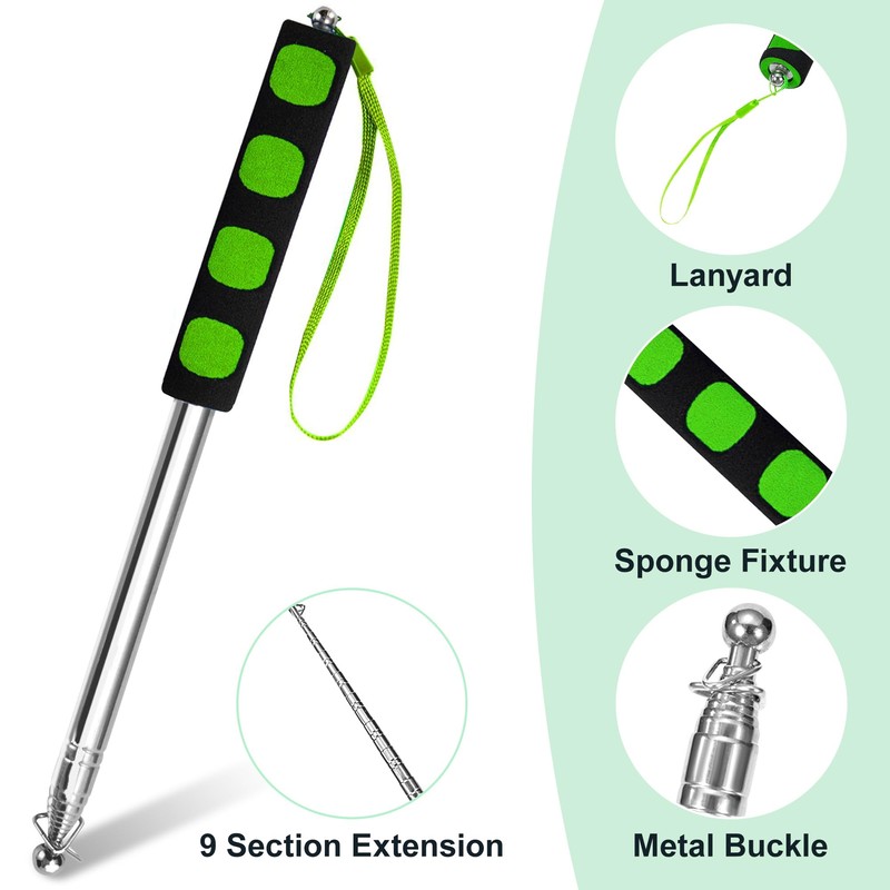 Telescopic Flag Pole 2M Stainless Steel Handheld Flag Pole Portable