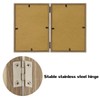 5x7 Double Picture Frames Hinged Wood Grain with Real Glass