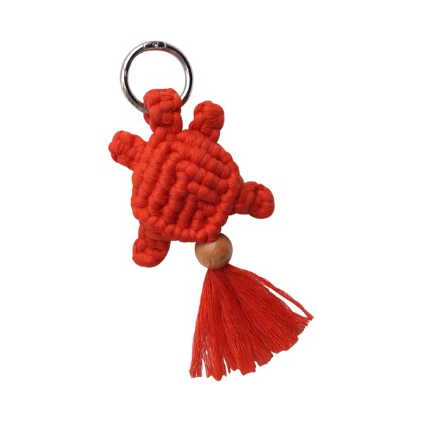 Avvexa Turtle Keychain, Handmade Boho Keychain Wristlet, Cute Macrame Keychain