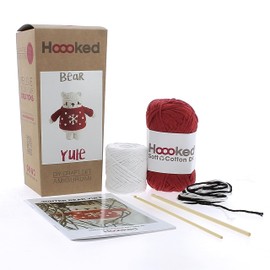 Hoooked PAK346 Eco Barbante Milano Cotton Winter Bear Crochet Amigurumi Kit