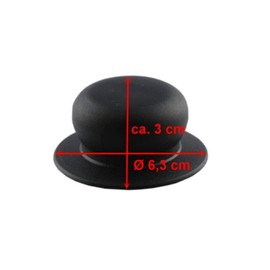 Kerafactum Lid Knob Replacement Handle for Pot Lid Universal Handle Plastic Handle Diameter 6 cm Pot Lid Handle Lid Handle Black