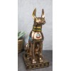 Large Egyptian Jackal Dog Anubis Statue 12.5"H God Of Mummification
