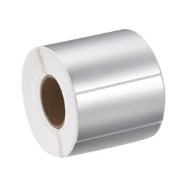 sourcing map Direct Thermal Label Metallic Silver 1 Row 1000 Labels 1Roll 70x40mm