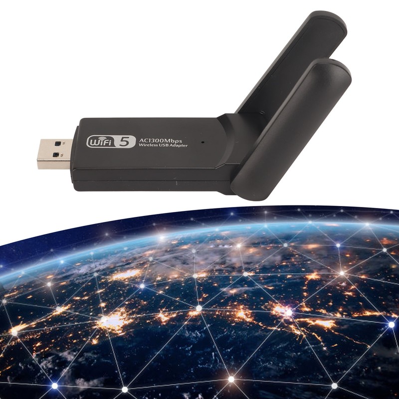 1300M USB WiFi Adapter 2.4G 5.8G USB3.0 Interface Plug and
