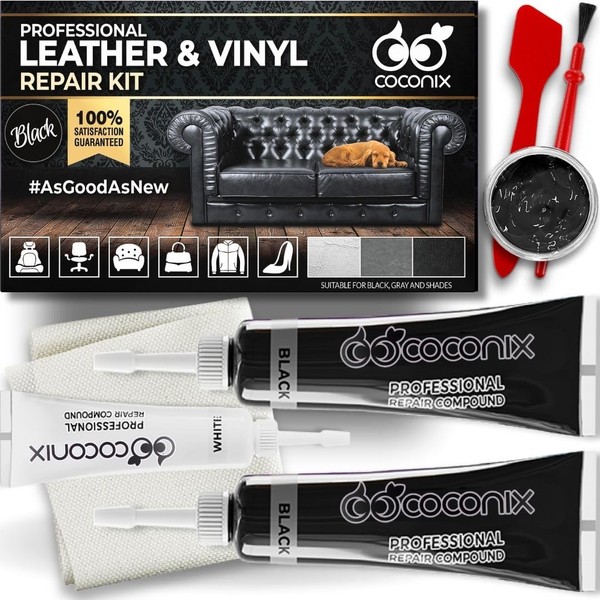 COCONIX Leather Care PRO Professional Black Leather & Vinyl Repair