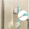 Cepillo de Baño con Mango Largo y Cerdas Suaves Azul