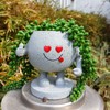 Succulent Pot Adorable Smiling Figure Standing Thumb Up Resin Flower