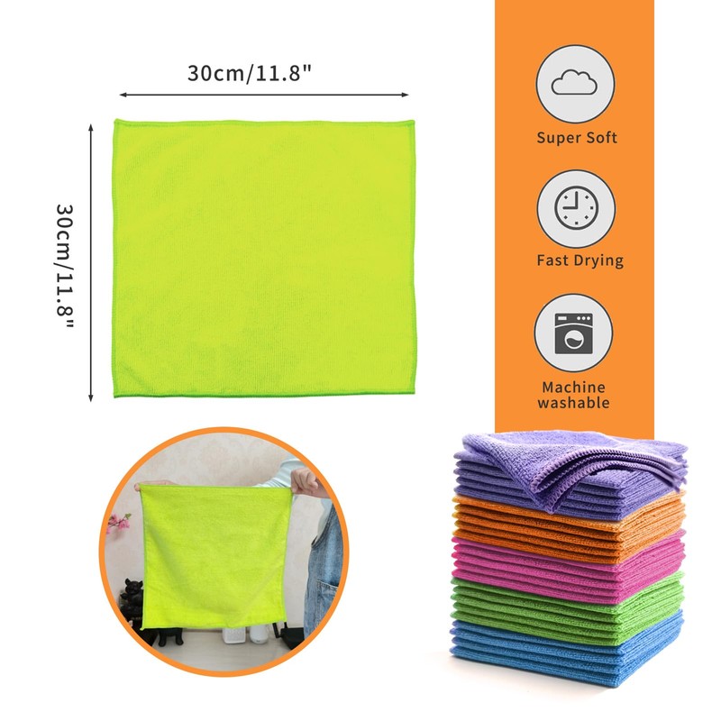 Stycypel Microfibre towels, cleaning cloth (purple-25pcs)
