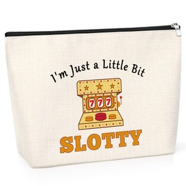 Funny Gambling Makeup Bag for Casino Lovers Women Christmas Birthday Presents for Gamblers Zipper Pouch Lucky Casino Gifts Funny Gift for Friends Mum Grandma Sister Colleague Cosmetic Pouch