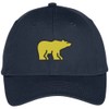 Trendy Apparel Shop Golden Bear Embroidered Animal Themed Cap -