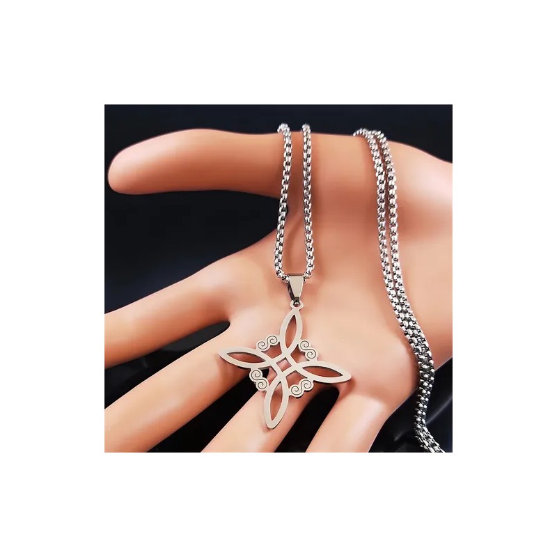Collar Dije Nudo De Bruja Irlandés Amuleto Brujería Celta Wicca