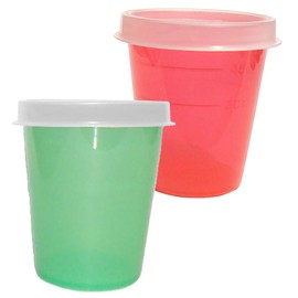 Tupperware Minis Midgets Storage Containers Set of 2 Red and Green