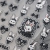 5D Embossed Bunny Nail Stickers Lovely Rabbit Nail Art White