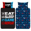 Gamer Single Duvet Cover - Eat Sleep Game Repeat Gaming