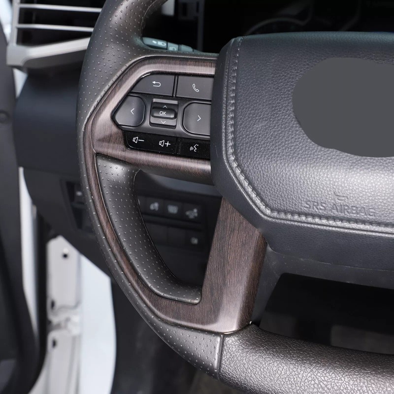 BEBECAR Oak wood Grain Steering Wheel Overlay Trim Cover Fits