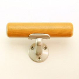 Wake Industry HIT113 Natural Wood Mini Handrail Light Oak 1.4 x 5.9 inches (35 x 150 mm) Handrail Nursing Care Stairs Entrance Toilet