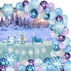 Caaerttply Winter Wonderland Forest Backdrops for Photography 20x10ft Freeze Snowflake