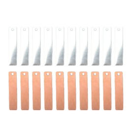 BRIIKPP 金属板 亜鉛板 銅板 果物電池用 小学生 中学生 理科 レモン電池 回路実験 自作メッキ 自由研究 実験用金属板セット 20枚入