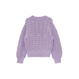 s.Oliver Girls Pullover with Pattern, 4725 Purple