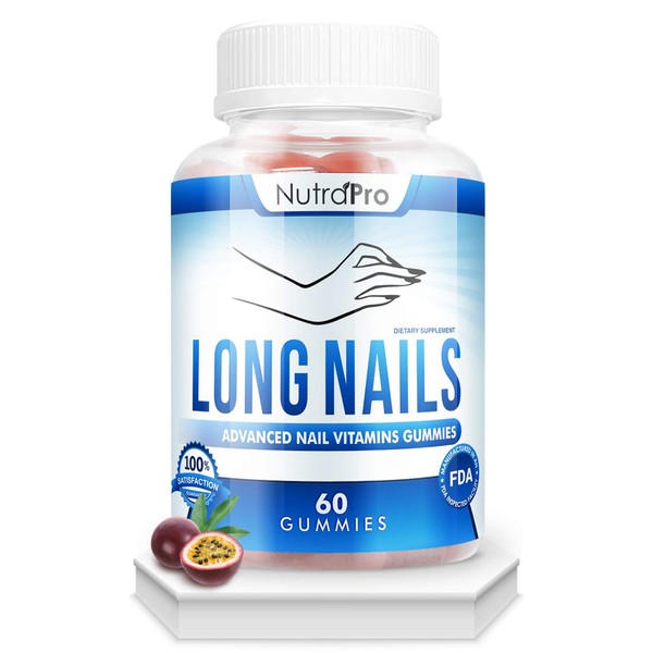 Nail Growth Vitamins for Stronger Nail - No More Chipped Nails.Nail Strengthener And Growth Supplement Gummies – Grow Strong Long Nails With Biotin And Collagen Gummies.