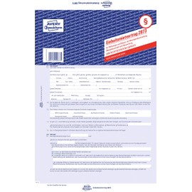 AVERY Zweckform 2873-5 Mietvertrag für Wohnungen und Häuser (Einheitsmietvertrag mit Übergabeprotokoll und Hausordnung, 5-seitiges Formular in A4, selbstdurchschreibend) 5 Stück, blau