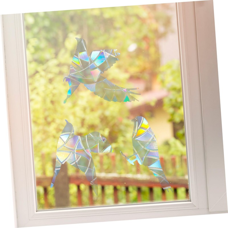 GRIRIW Anti-Collision Window Sticker Static Glass Clings PVC Window Clings