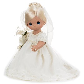 The Doll Maker Precious Moments Dolls, Linda Rick, Enchanted Dreams Bride Blonde, 12 inch Doll