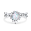 MOTIEL 1 Carat (ctw) Pear Shaped Opal Engagement Rings for