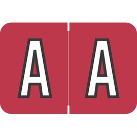 AMZfiling Alphabetical File Folder Labels- Letter A, Red, Barkley ABKM and Sycom Compatible (Polylaminated, 225/Package)
