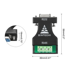 sourcing map RS232 to RS485 Converter Adapter Serial Communication 4P Terminal Block for Industrial Communication Data Supported