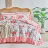 Flower Comforter Set Twin Size 68 * 86in - White