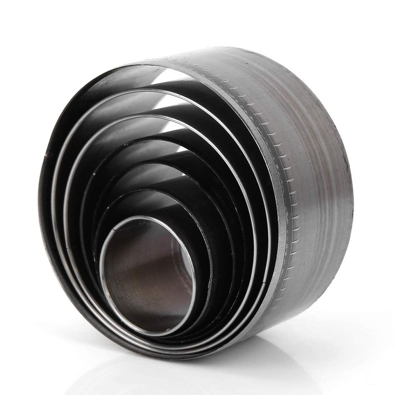 7 Pcs Round Leather Cookie Cutters 20-50mm Round Shape Punch