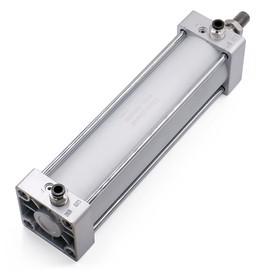 Heschen Pneumatic Standard Air Cylinder, SC 63-200, PT3/8'' Port, 63mm Bore, 200mm Stroke, Screwed Piston Rod Dual Action for Machinery Industry