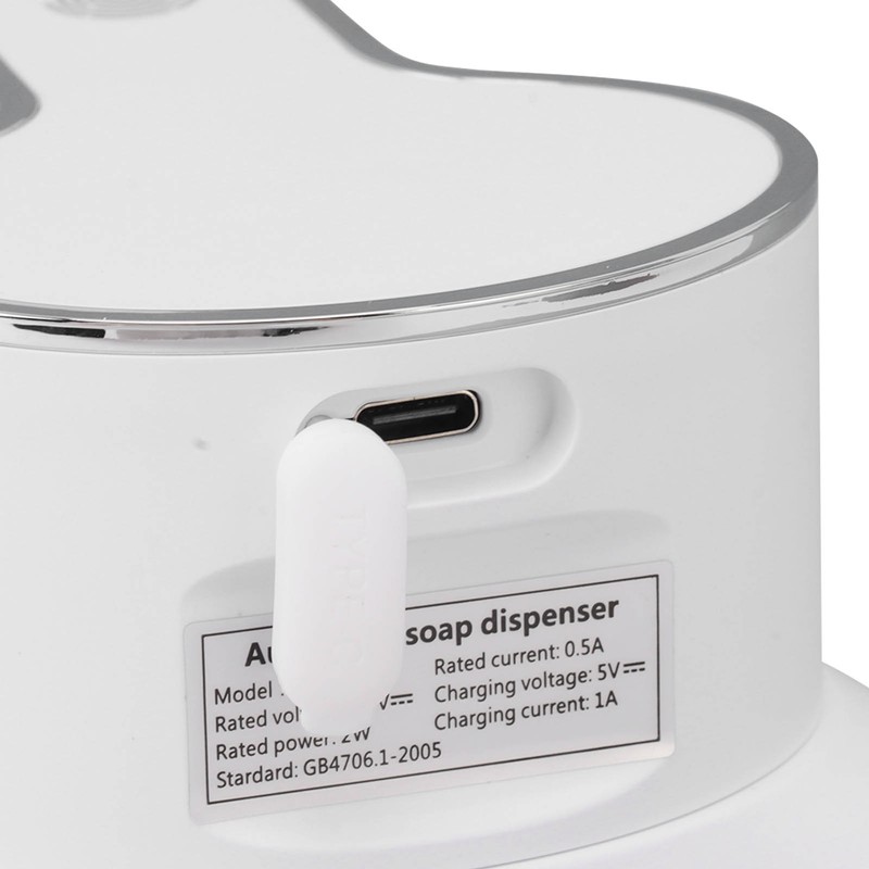 Automatic Soap Dispenser Touchless Rechargeable IPX5 Waterproof Wall Mounted Induction
