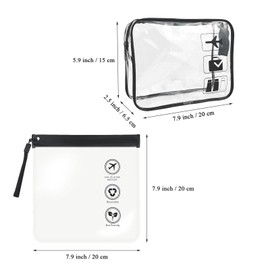 Clear Travel Toiletry Bag, 4 Pcs TSA Approved Travel Essentials Waterproof Cosmetic Clear Makeup Bag for Women and Men