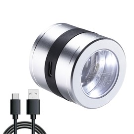 Multifunctional 20mm Scale Loupe 10x Magnification LED and UV Light Magnifier Jewelry Loop Hand Lens for Gem, Coin, Stamp Inspection, Watch Repair Jewelers Tool