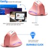 Generic Ergonomic Mouse,2.4G Wireless Vertical Mouse Pink Computer Mouse with