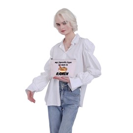 MBMSO Ramen Noodle Makeup Bag My Favorite Type of Men is Ramen Gifts for Ramen Noodle Lovers Ramen Print Bag Ramen Foodie Gift (Ramen bag)