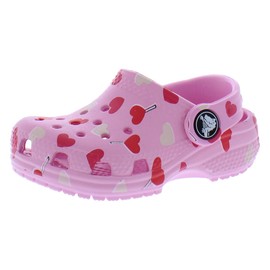 Crocs Classic Valentines Day Clog Infant/Toddler Shoes Size 10, Color: Pink Heart Multicolor