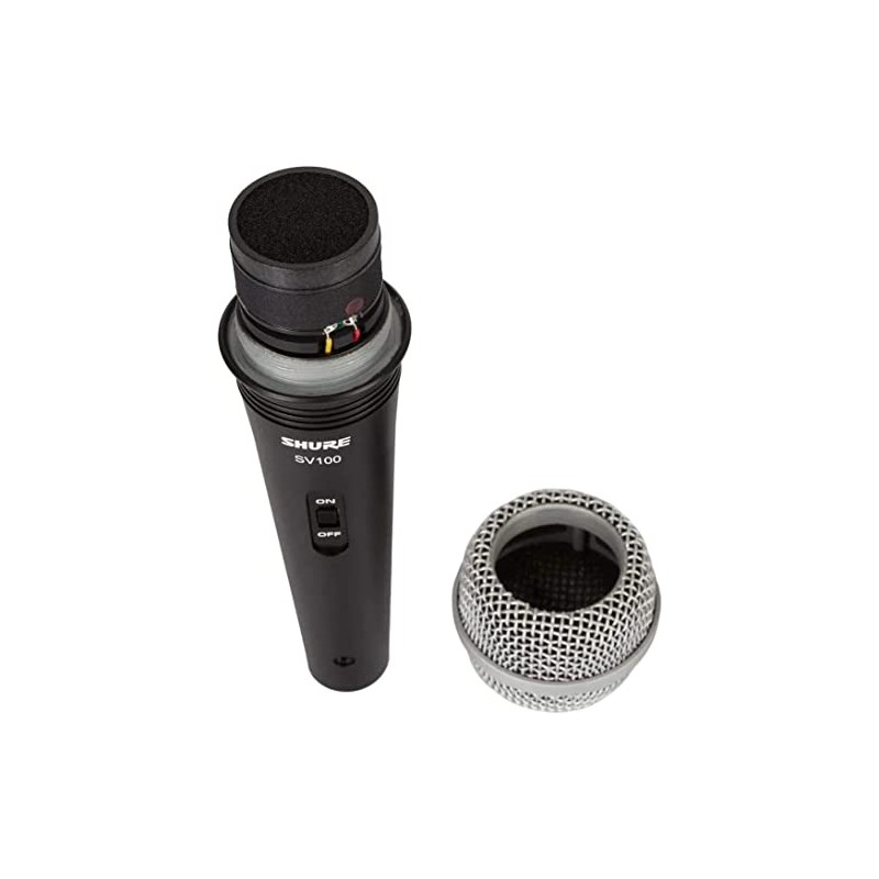 Shure SV100 Micrófono Vocal Cardioide para Voces, Karaoke, Multimedia e