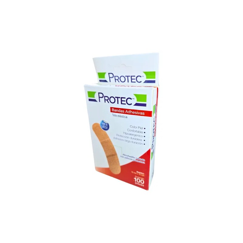 Pack 4 Cajas De Curitas Adhesivas Protec (400 Pzas)