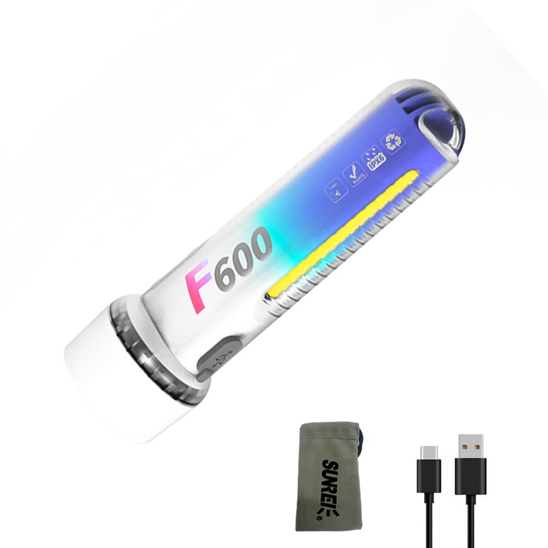 Sunrei 1000 Lumen RGB Flashlight, Super Bright LED Flash Light