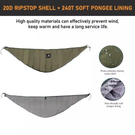 AYAMAYA Hammock Under Quilt Camping Underquilt Blanket Ultralight Outdoor Thermal Winter
