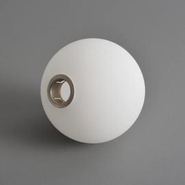 FMOPQ Lighting Replacement Glass Lampshade 4 Inch Milky White Glass Dome Cover Round Globe 0.8 Inch Fitter for G9 Bulb Replacement (milk white)