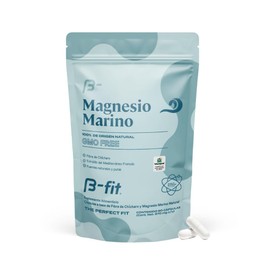 B-FIT B Magnesio Marino - 90 Cápsulas Suministro para 3 Meses - Alta Biodisponibilidad - Sin Aditivos - Distintivo Simag - Extraído del Mediterráneo Francés