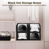 12 Pcs Cap Box with Window Display, Hat Storage Boxes,