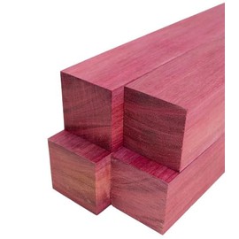 Barrington Hardwoods Purpleheart Lumber Square Turning Blanks - 2" x 2" (4 Pieces) (2" x 2" x 30")